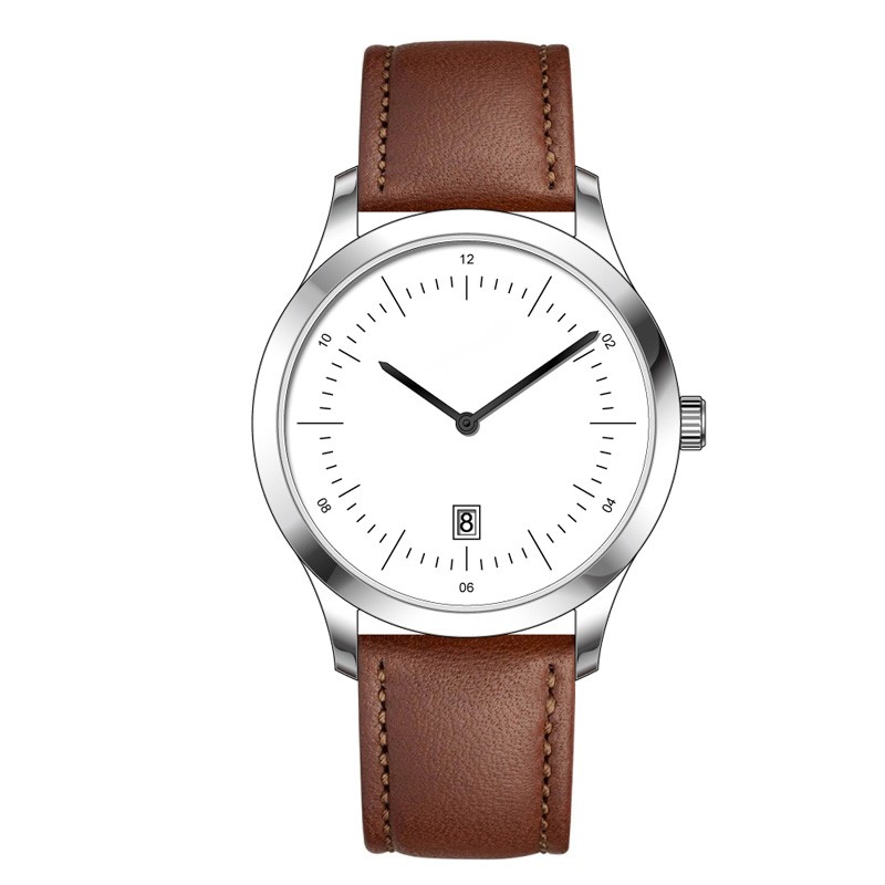 Classic Design Elegant OEM Watch Manufacturer Solid 316l Stainless Steel Leather Strap Men Quartz Wrist Watch