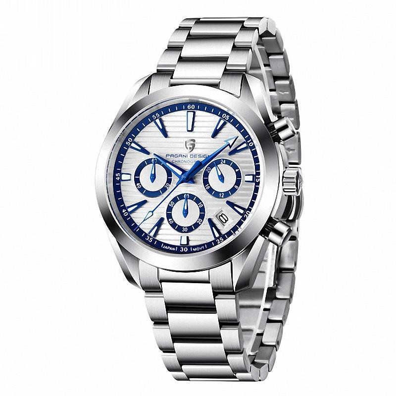 OEM brand 316L solid stainless steel chronograph quartz watch factory