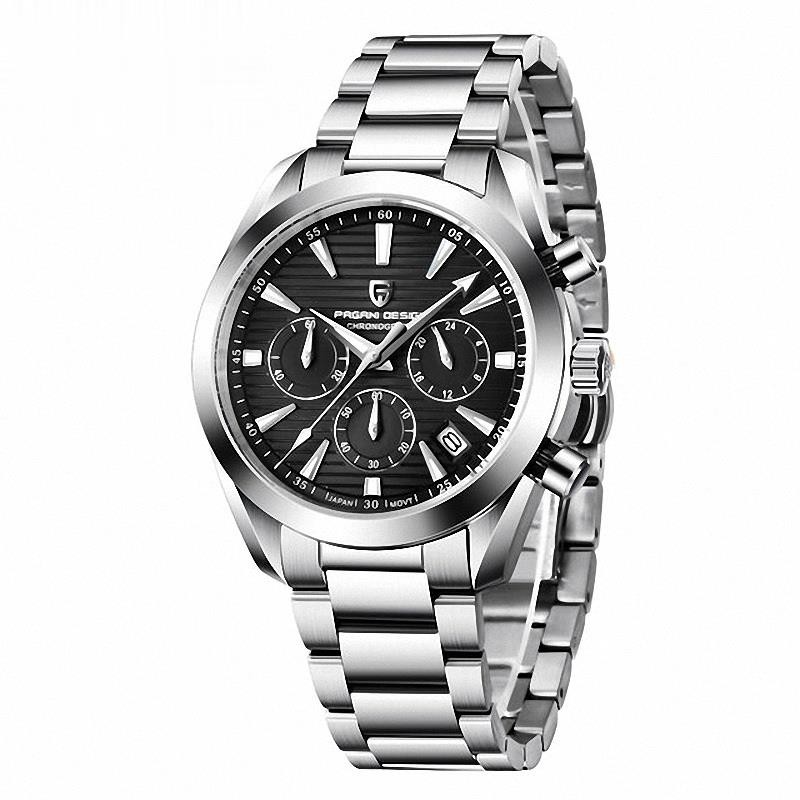 OEM brand 316L solid stainless steel chronograph quartz watch factory