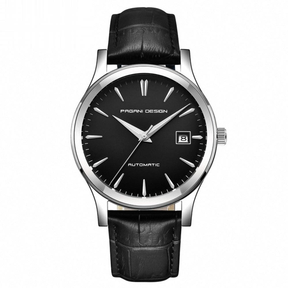 Stainless Steel minimalist men leather wrist watch